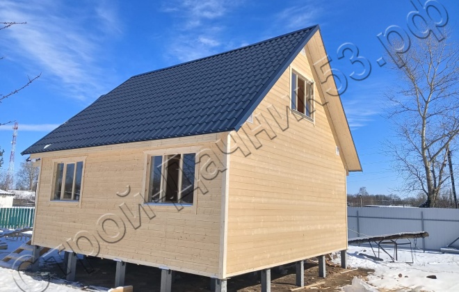 3 Каркасно-щитовой дом Д-89, 7х7м, 89 М², Тульская область, Киреевский район, г. Липки. (3)